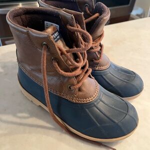 Sperry Kids Brown and Blue Duck Boots